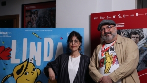Linda veut du poulet! (Linda e il pollo) - la regista Chiara Malta con Massimo Benvegnù